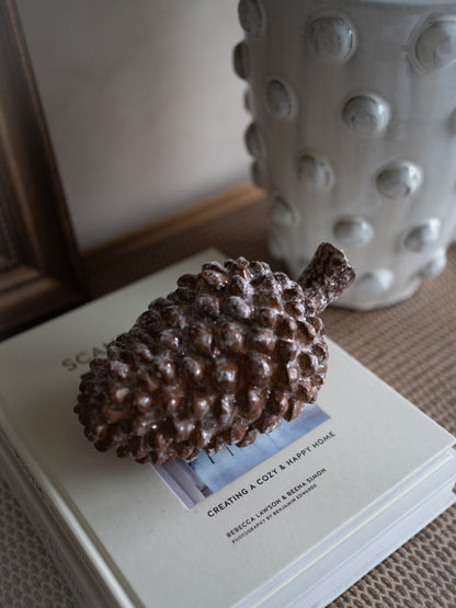 Glittered Pinecone Decoration