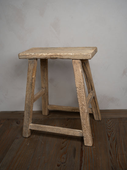 Tall Reclaimed Wooden Milking Stool - Style J