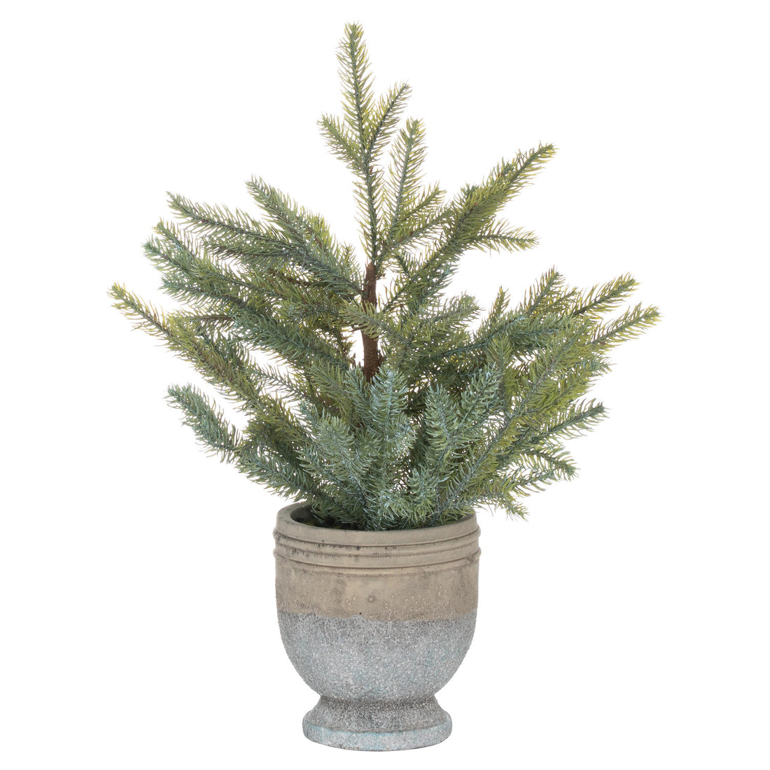 Faux Pine Christmas Tree in Stone Pot