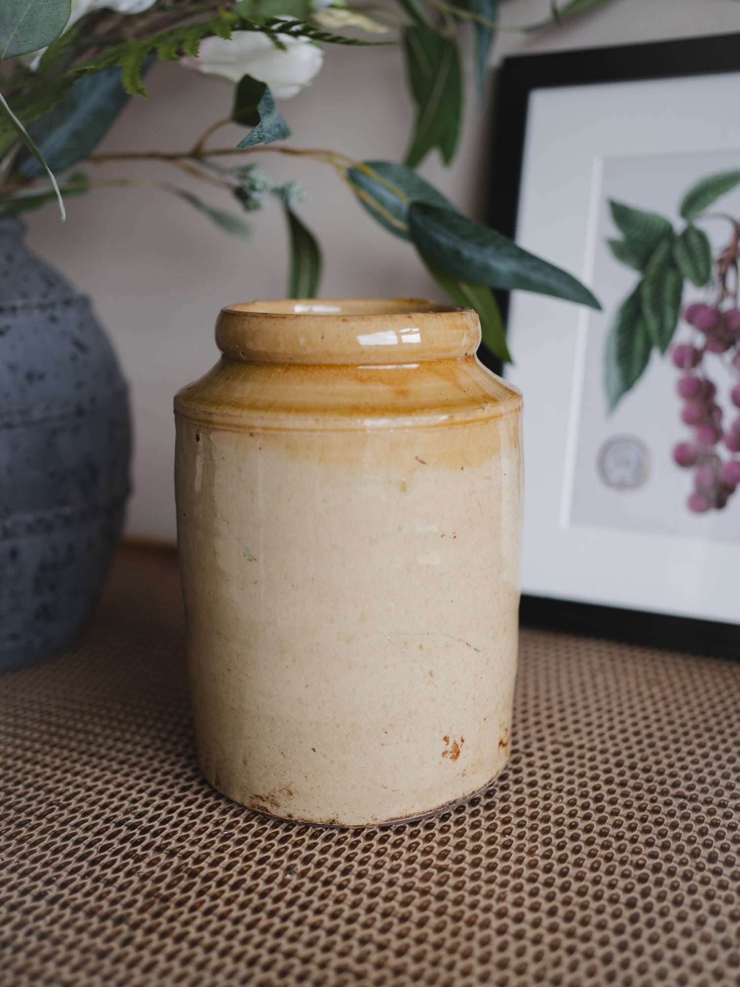 Large Vintage Salt Glazed Pot - Style 1