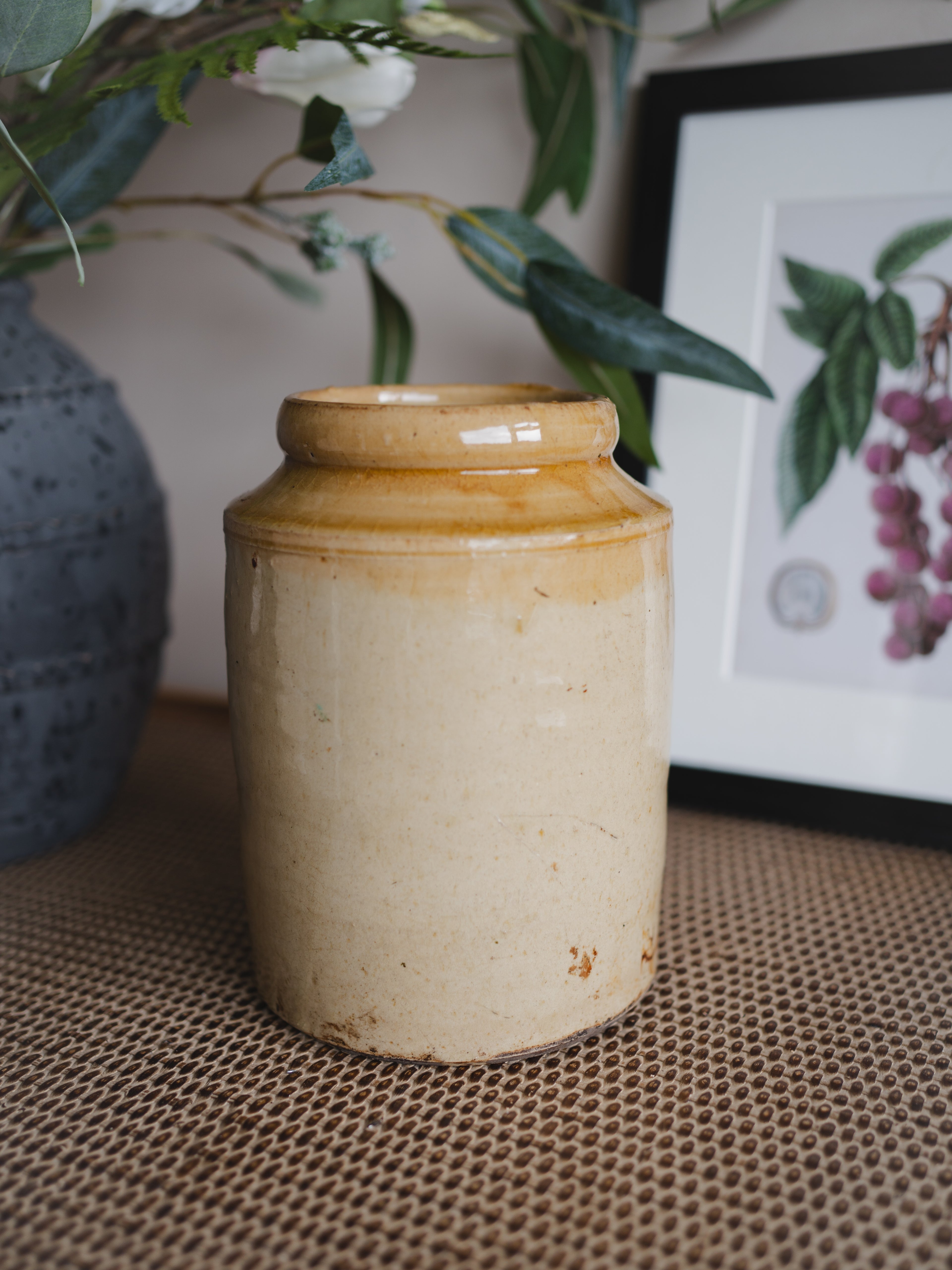 Large Vintage Salt Glazed Pot - Style 1