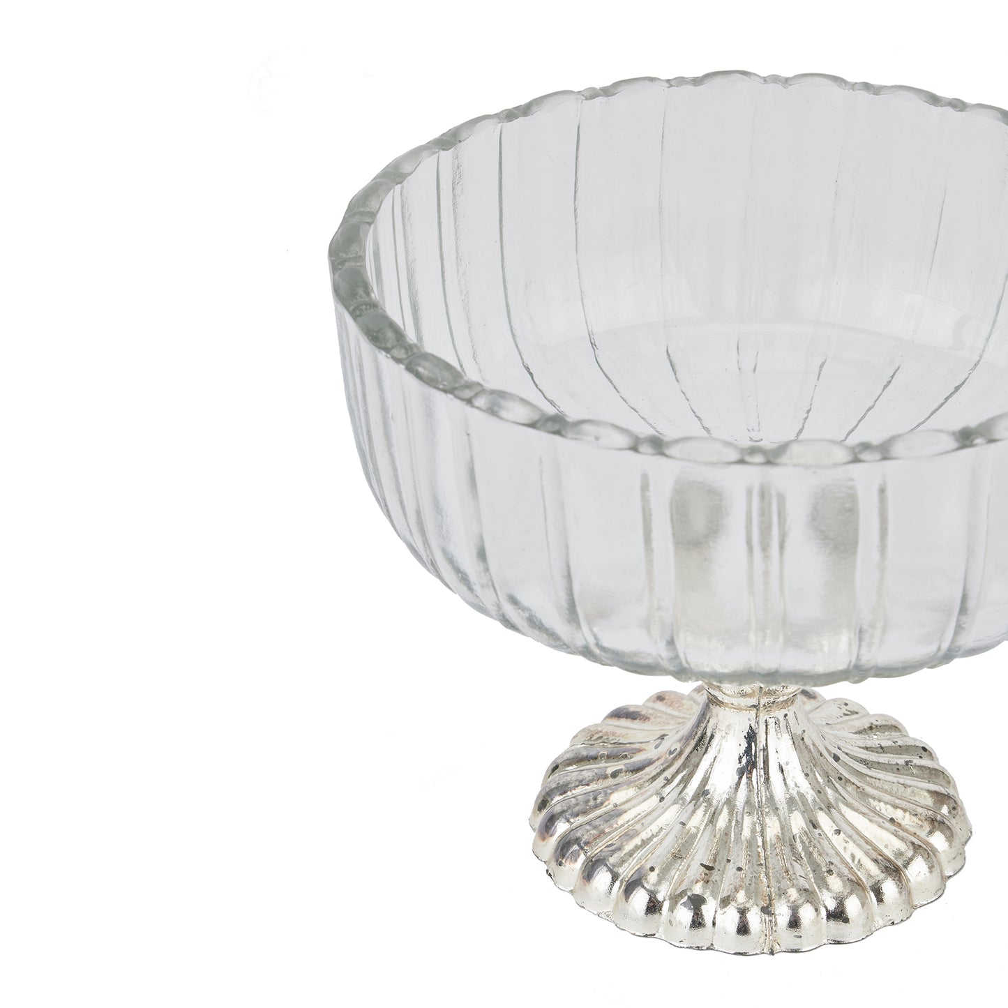 Fluted Glass Display Bowl
