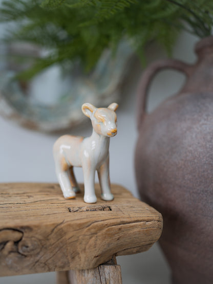 Glazed Small Porcelain Deer