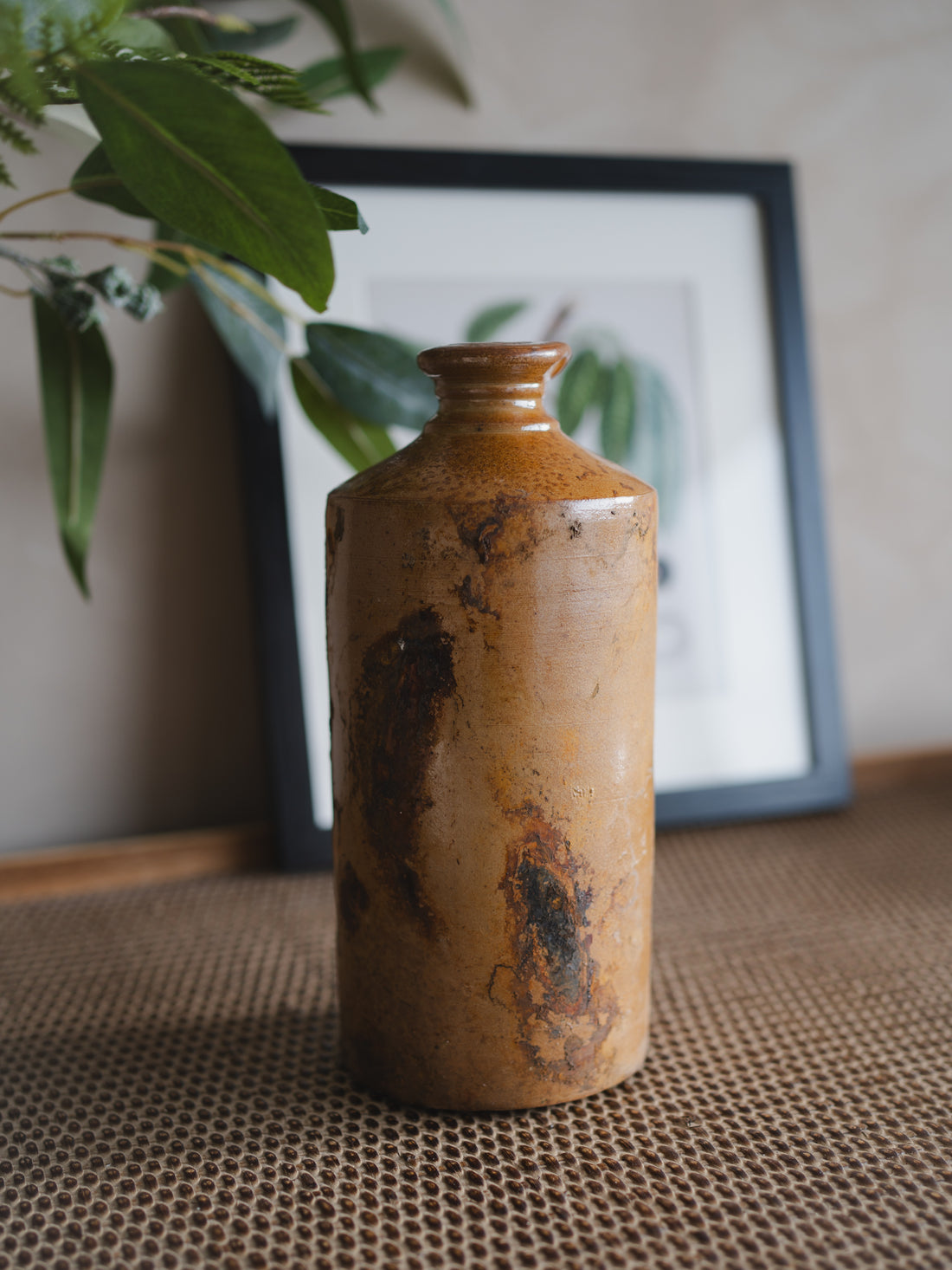 Tall Vintage Brown Ink Pourer - Style 2