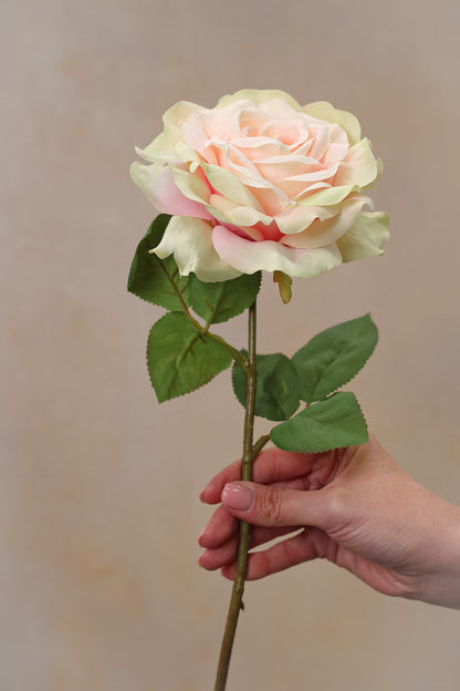 Faux Pink Dawn Rose Stem