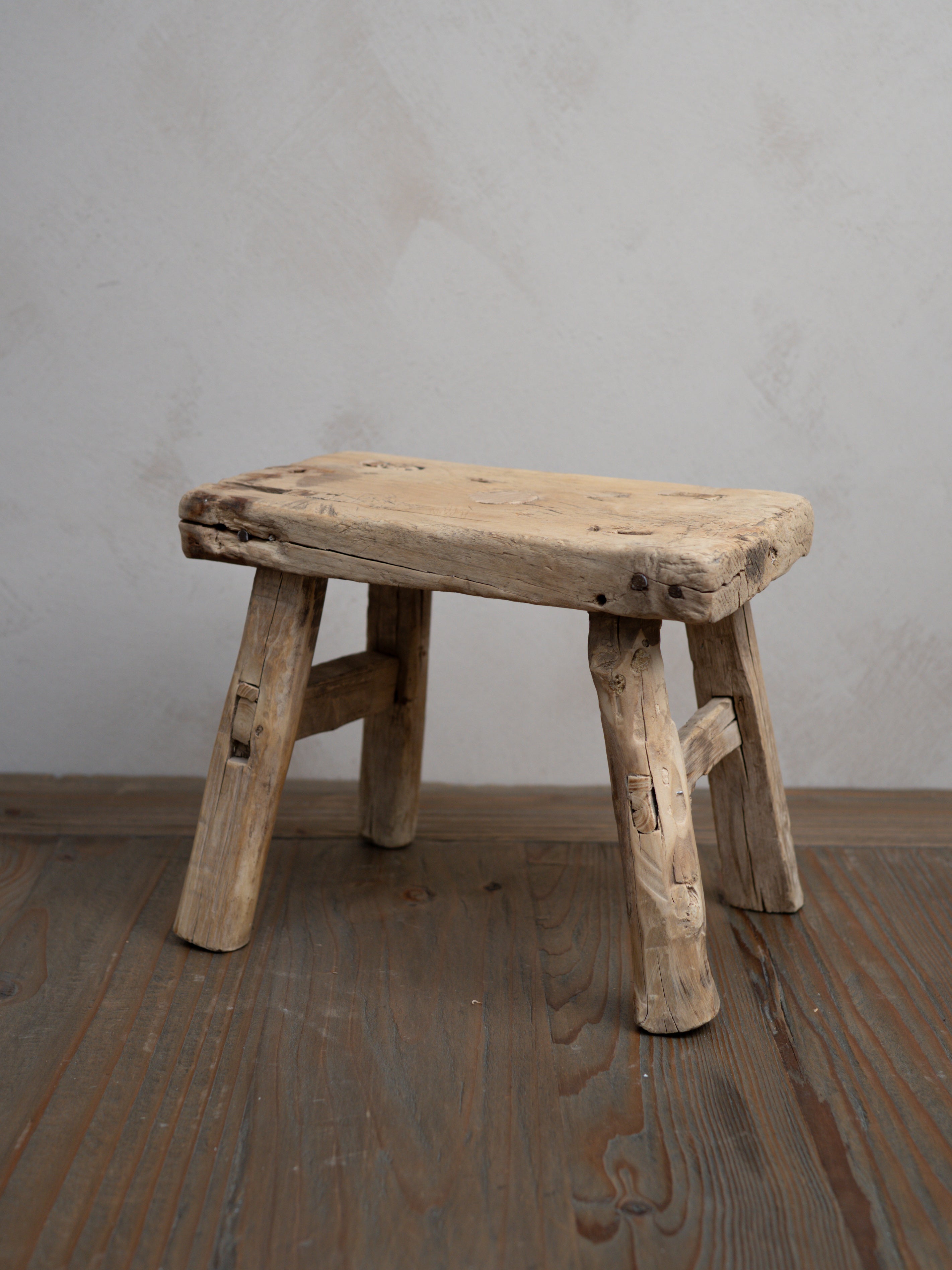 Reclaimed Wooden Mini Stool - Style S