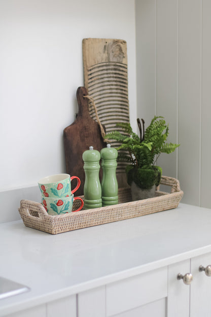 Earth green salt and pepper mills