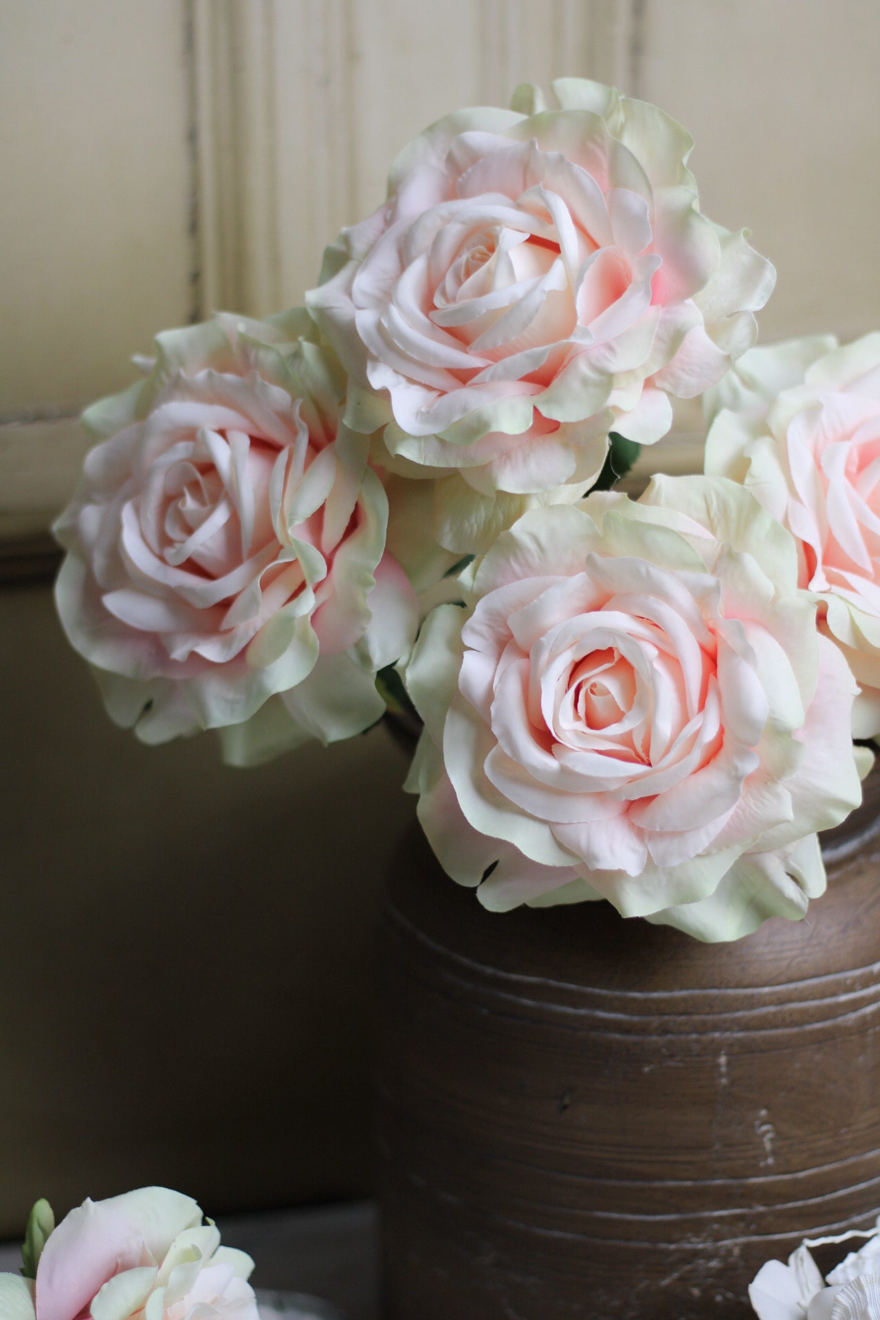 Faux Pink Dawn Rose Stem
