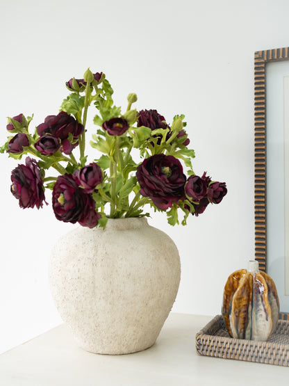 Faux Scarlet Ranunculus Spray
