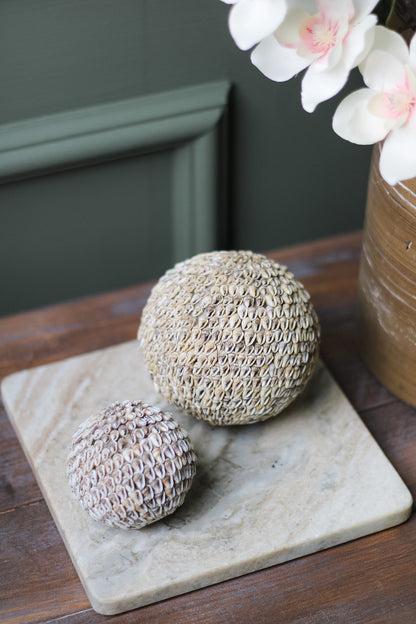 Natural Shell Ball Decorative Sculpture