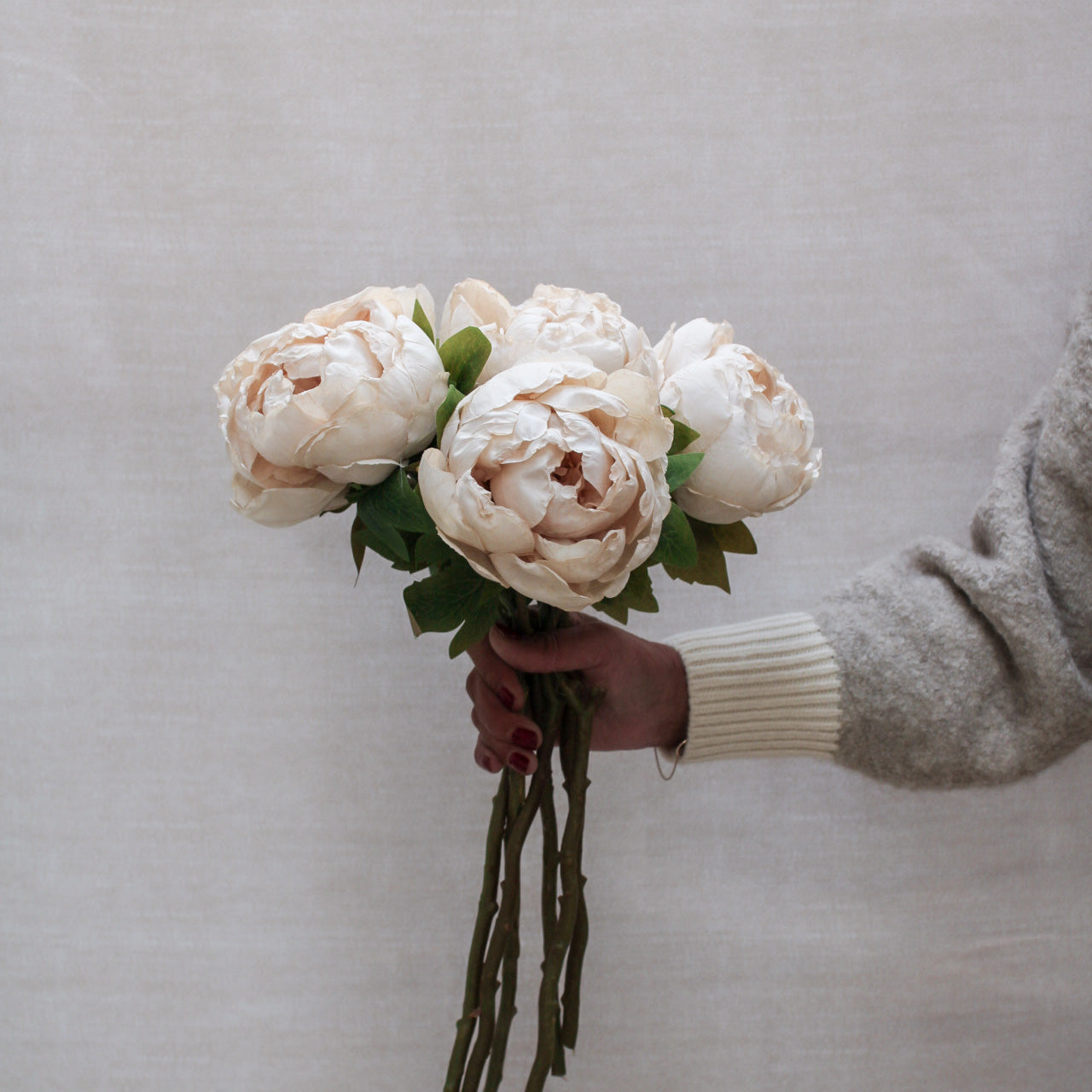 Nude Dried Touch Closed Peony Stem