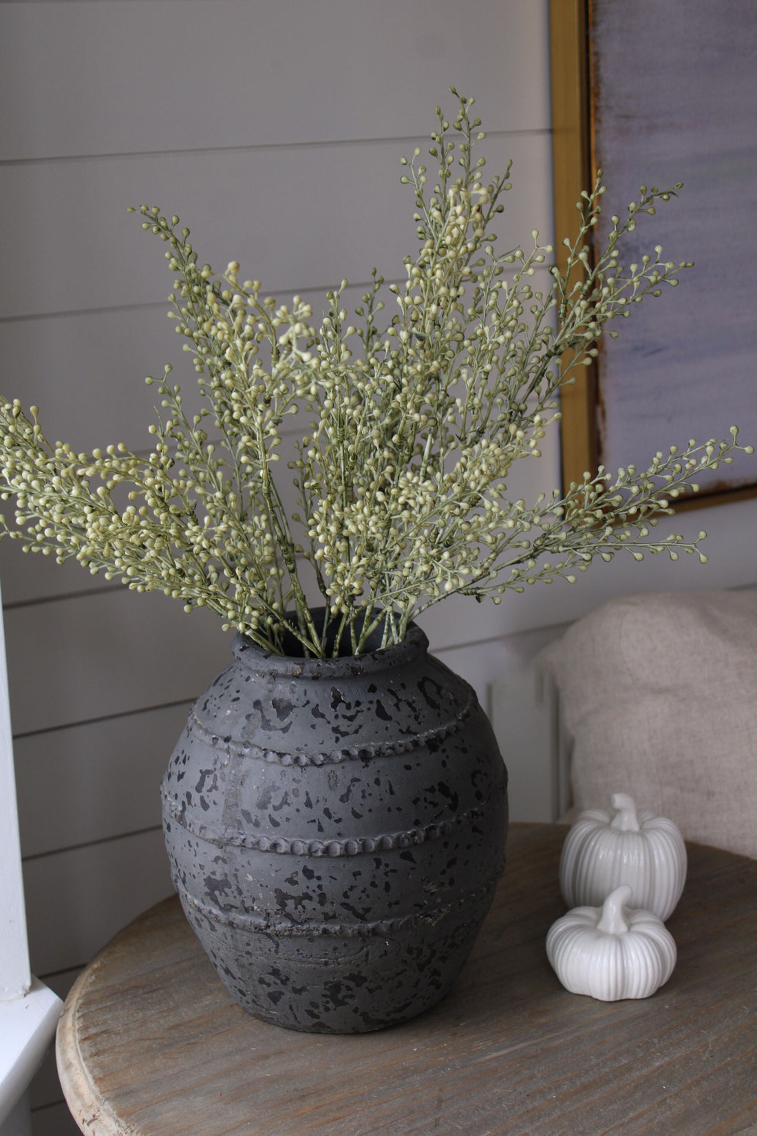 Faux Green Autumn Bud Spray