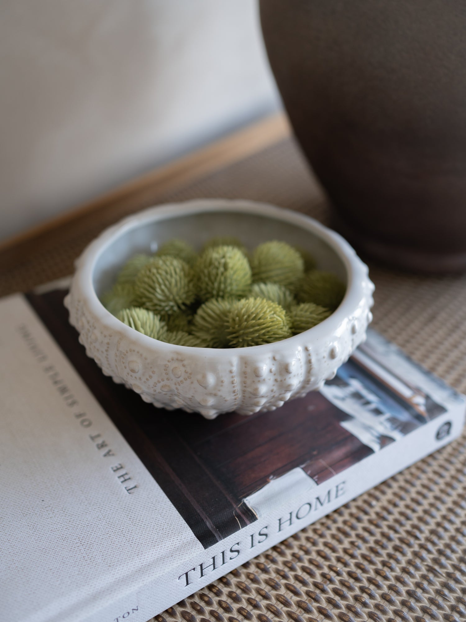 White Urchin Stoneware Bowl