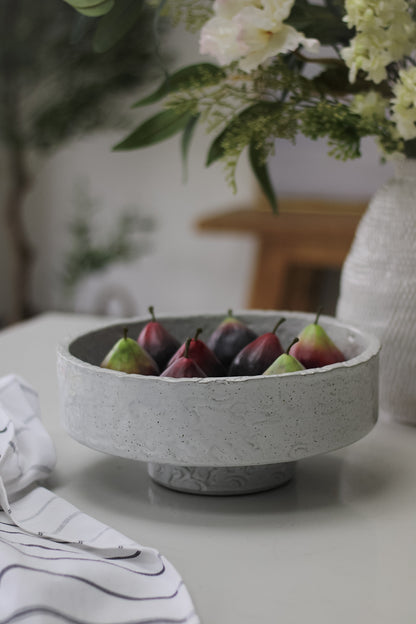 faux figs in decorative bowl for home decor