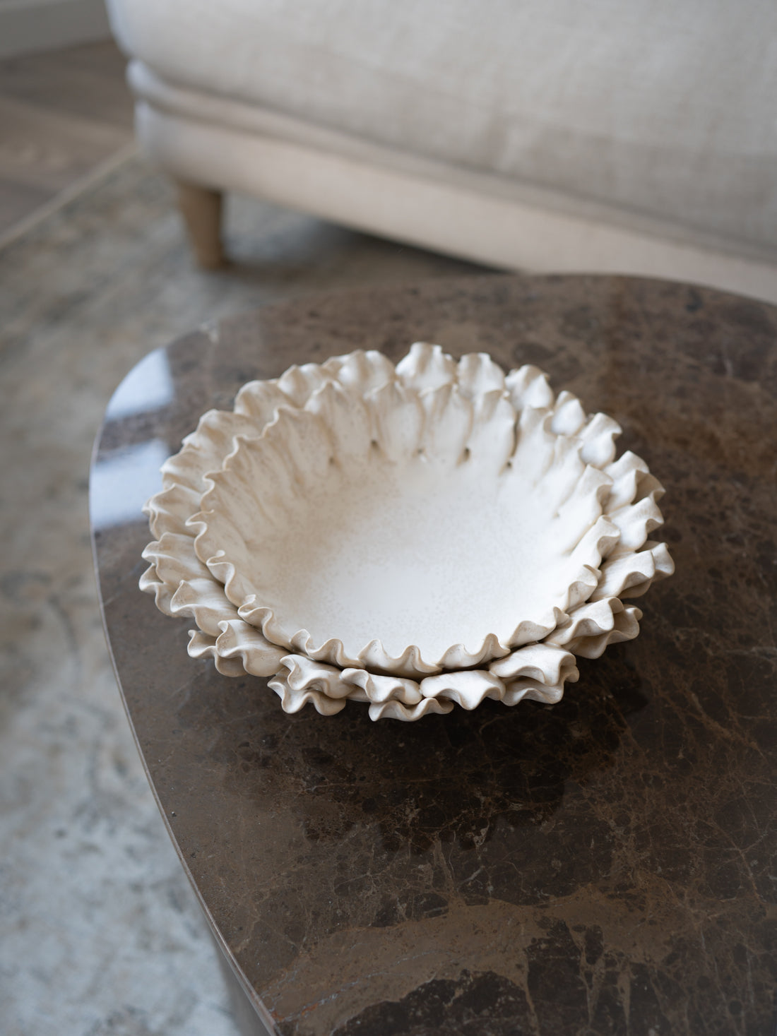 Handmade Ceramic Petal Decorative Bowl