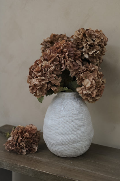 Faux Cappuccino Dried Ruffle Hydrangea