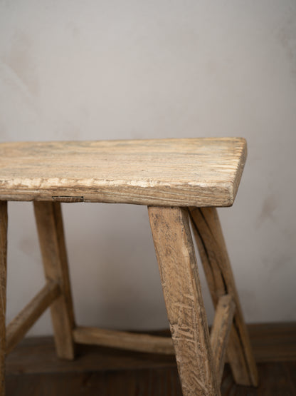 Tall Reclaimed Wooden Milking Stool - Style J