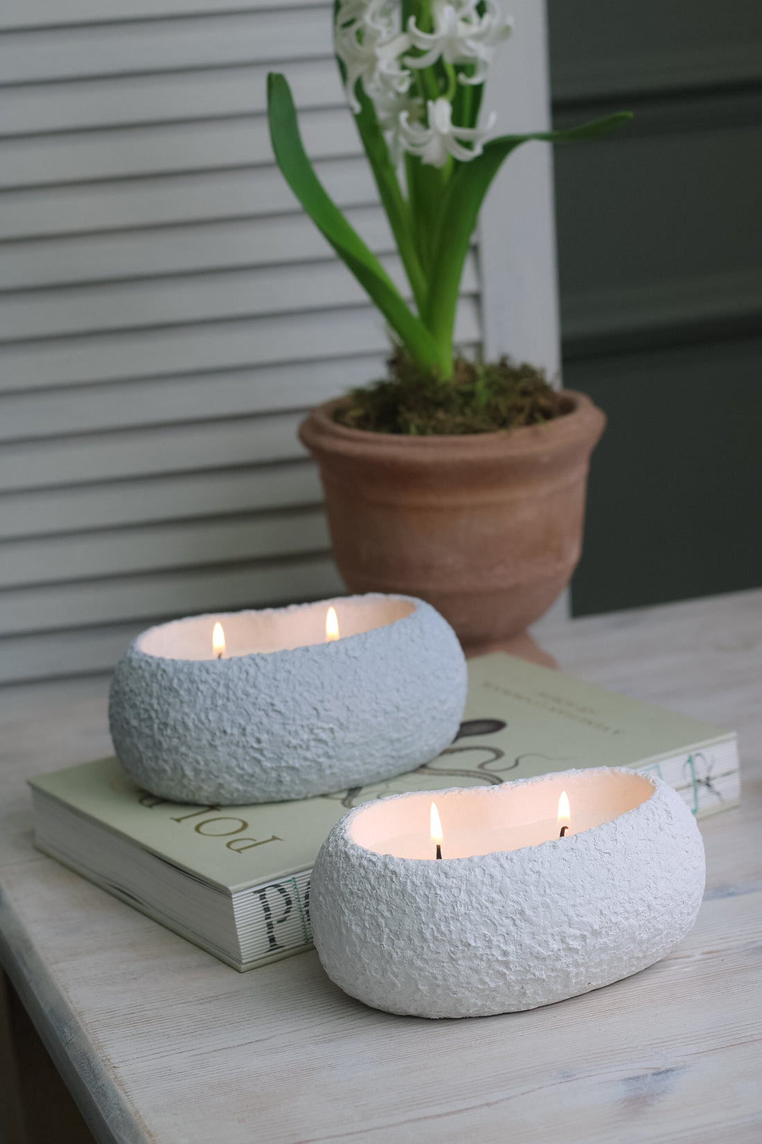 Organic Textured Cement Candle