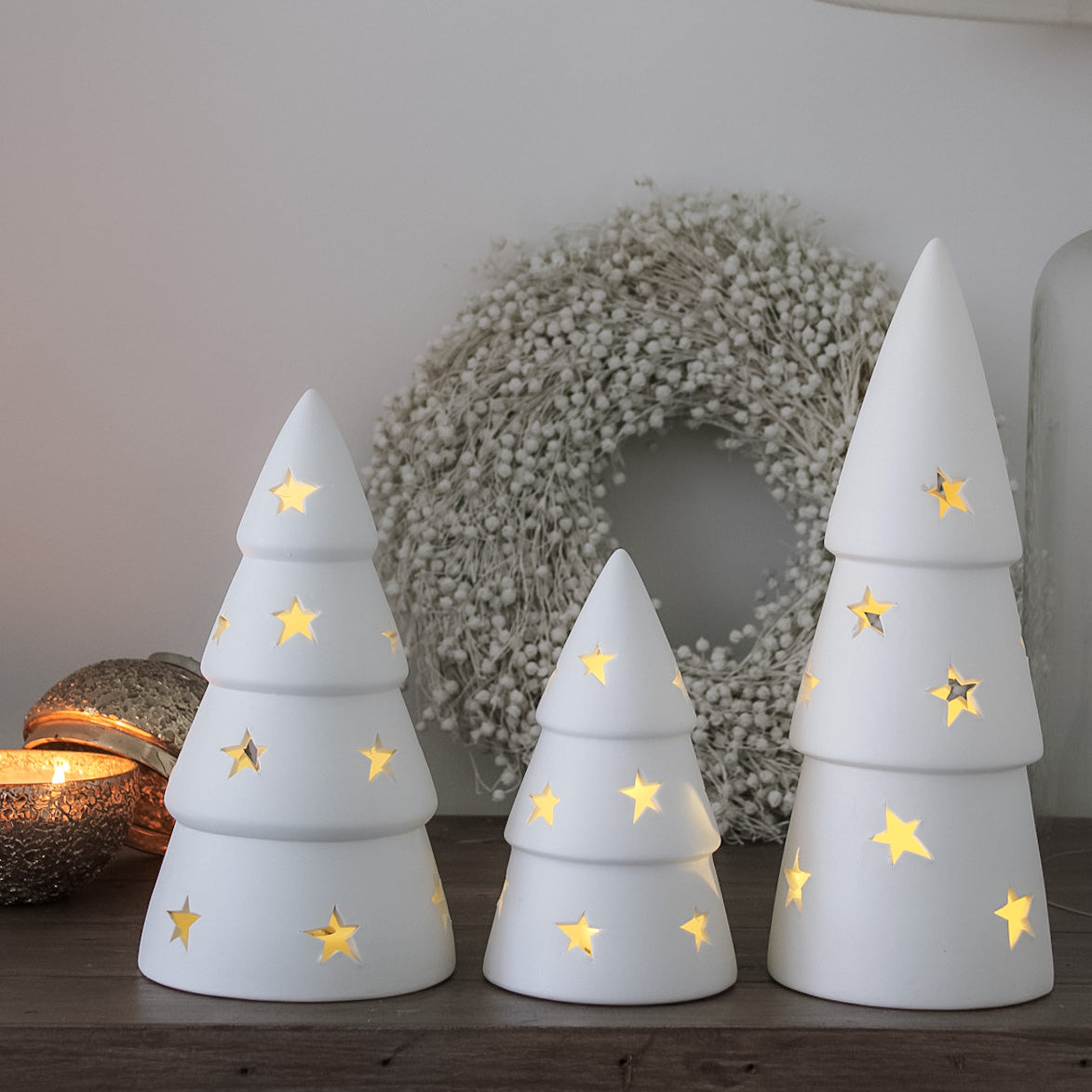Star White Ceramic Christmas Tree