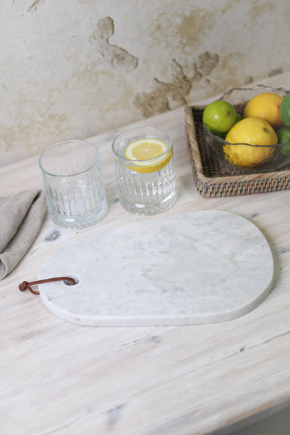 Oval White Marble Chopping Board