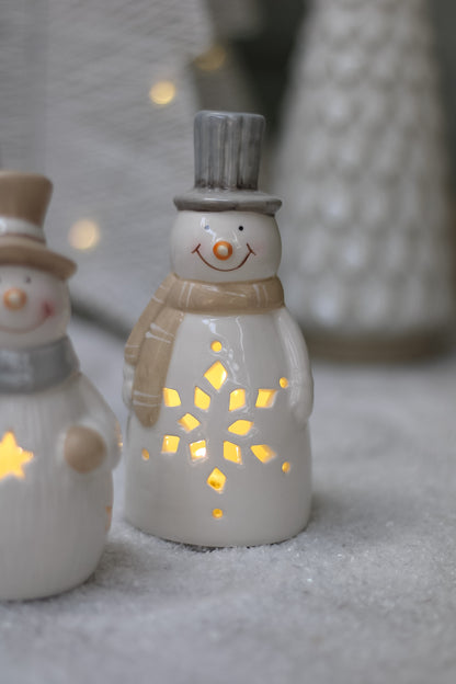 Ceramic LED Snowmen