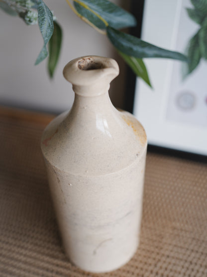 Vintage Tall Cream Ink Pourer Bottle - Style 1