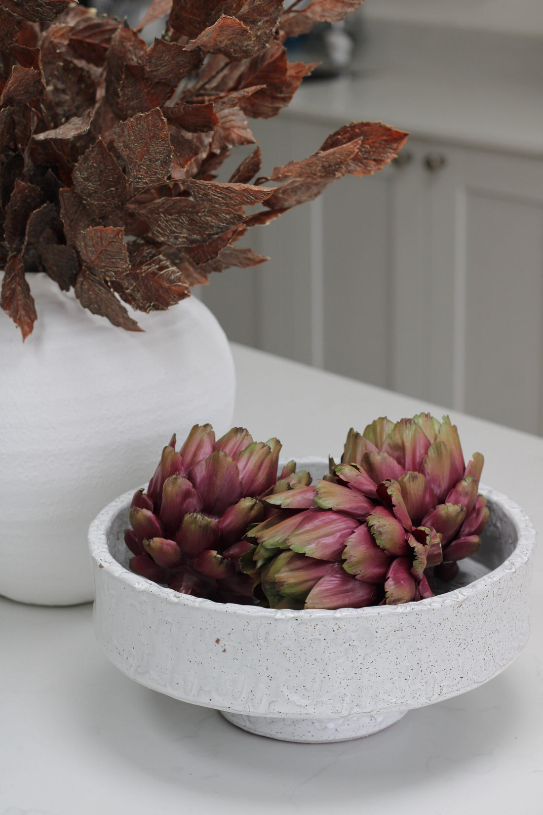 Faux Purple & Green Artichoke