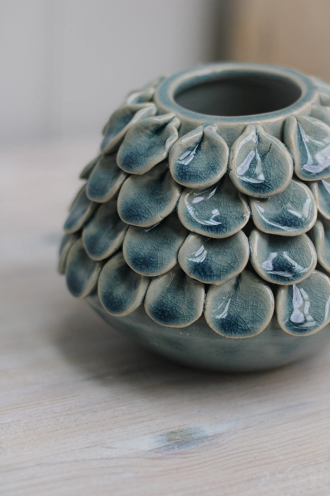 Soft Blue Petal Vase