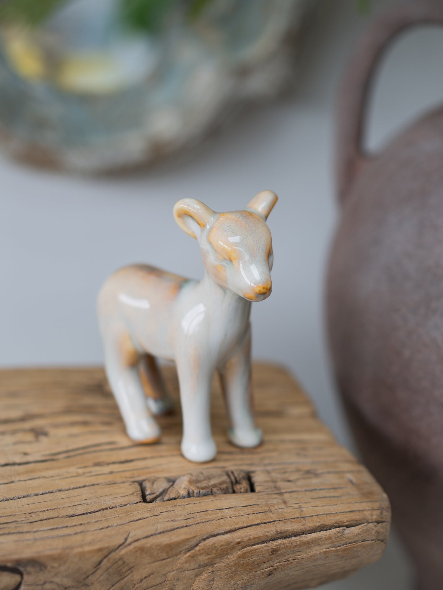 Glazed Small Porcelain Deer