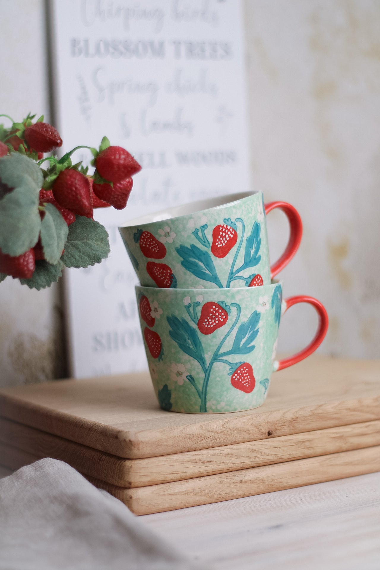 Strawberry Fields Stoneware Mug