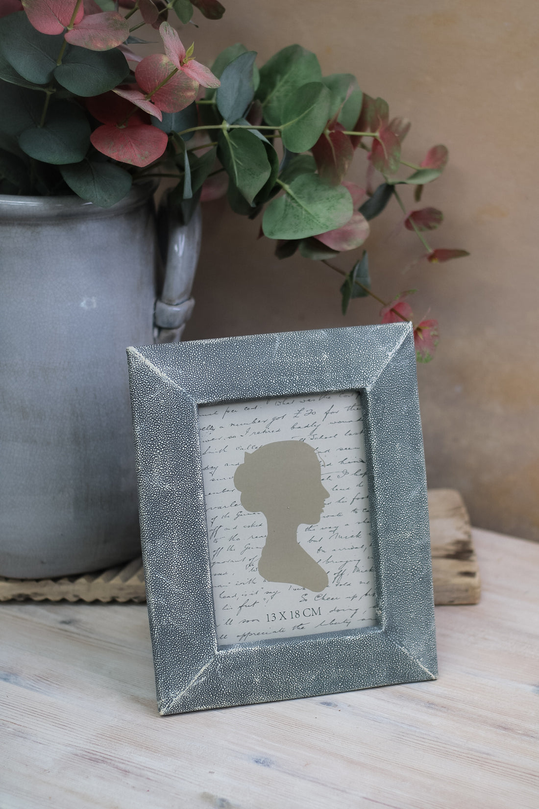 Grey Shagreen Photo Frame