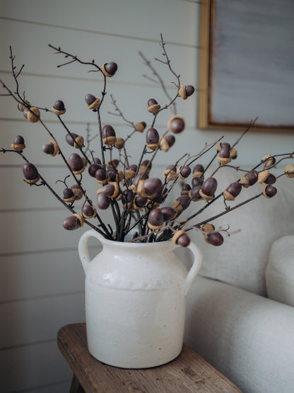 Faux Brown Acorn Branch