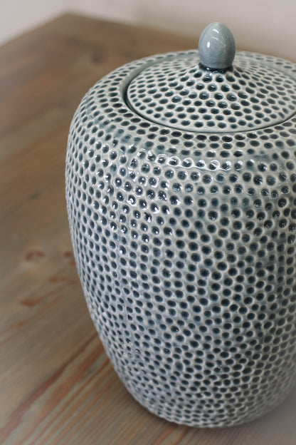 Aegean Dimple Lidded Jar