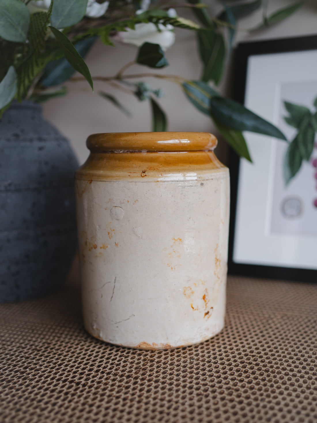 Large Vintage Salt Glazed Pot - Style 3