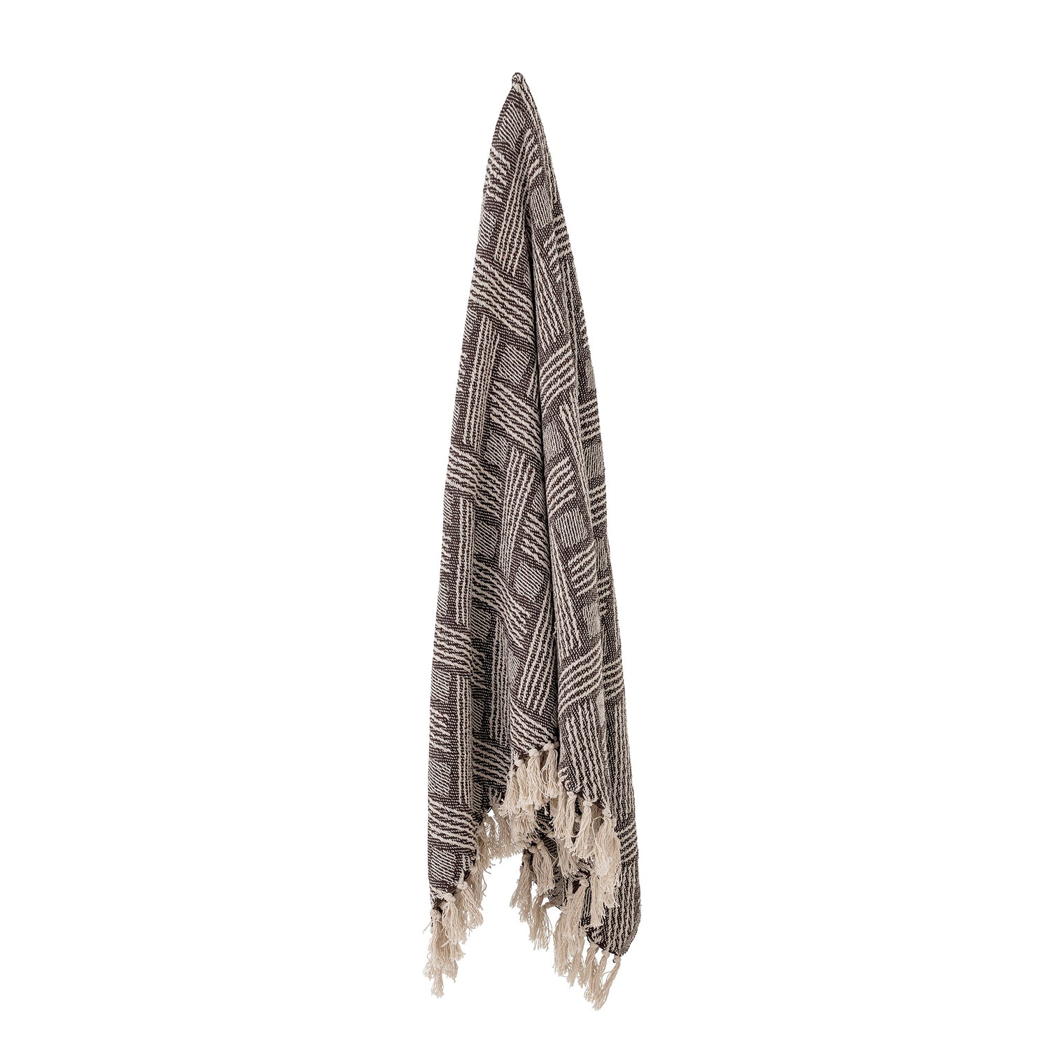 Grey Woven Patterned Throw