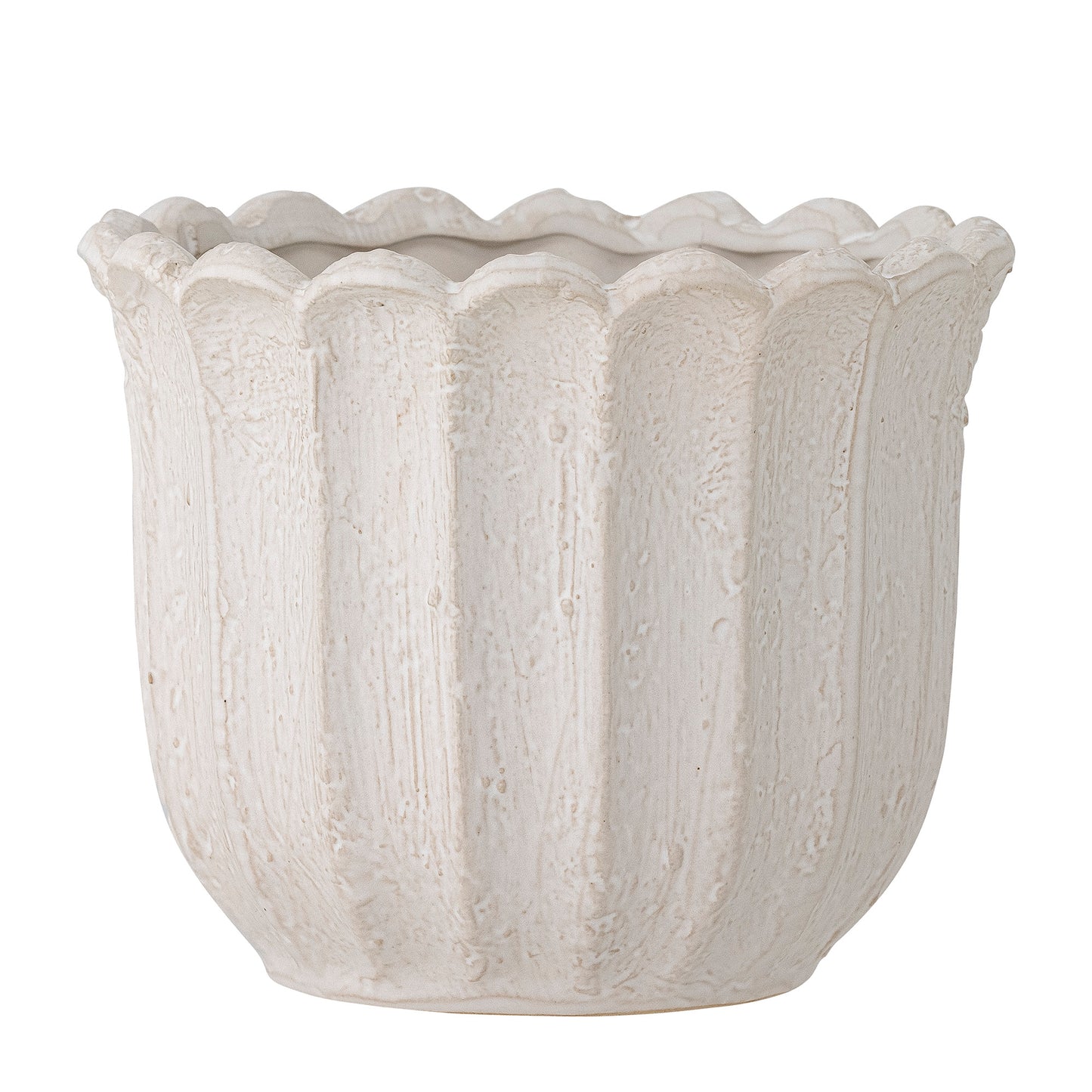White Tulip Stoneware Pot