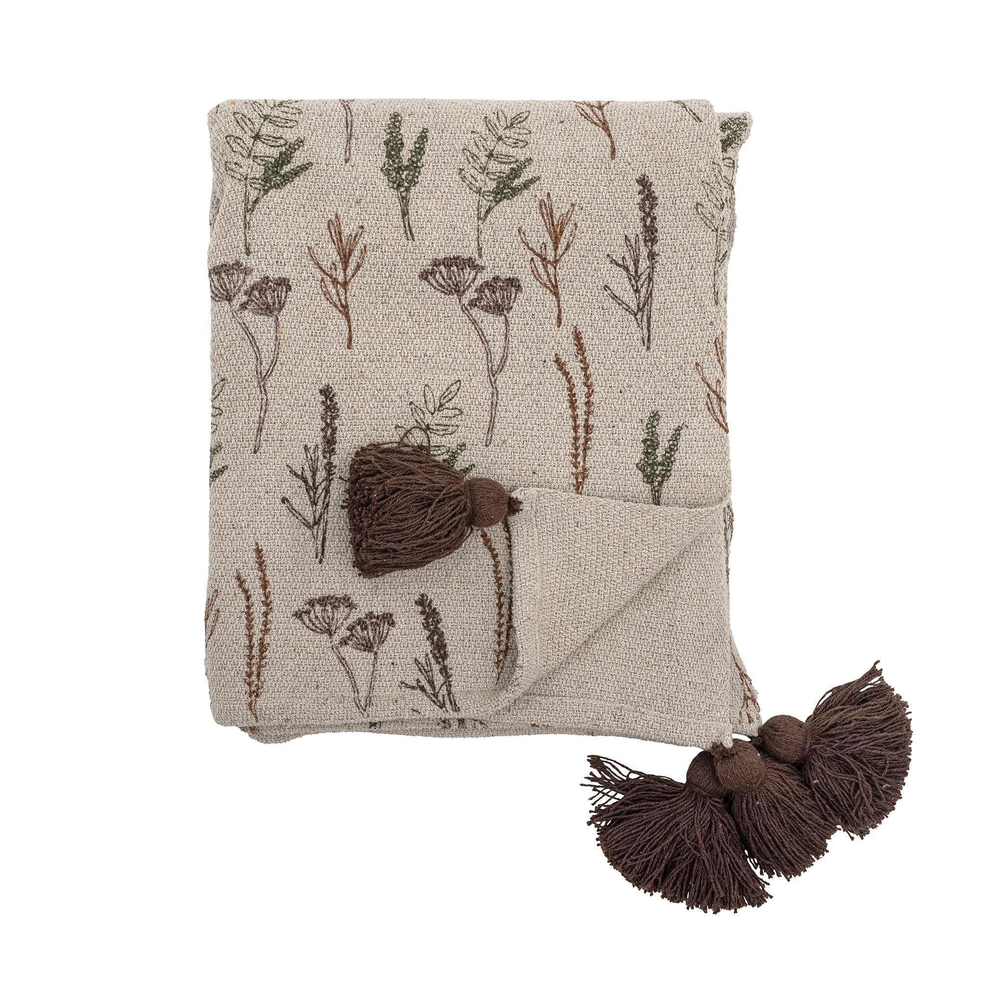 Pyle Floral Tasselled Throw