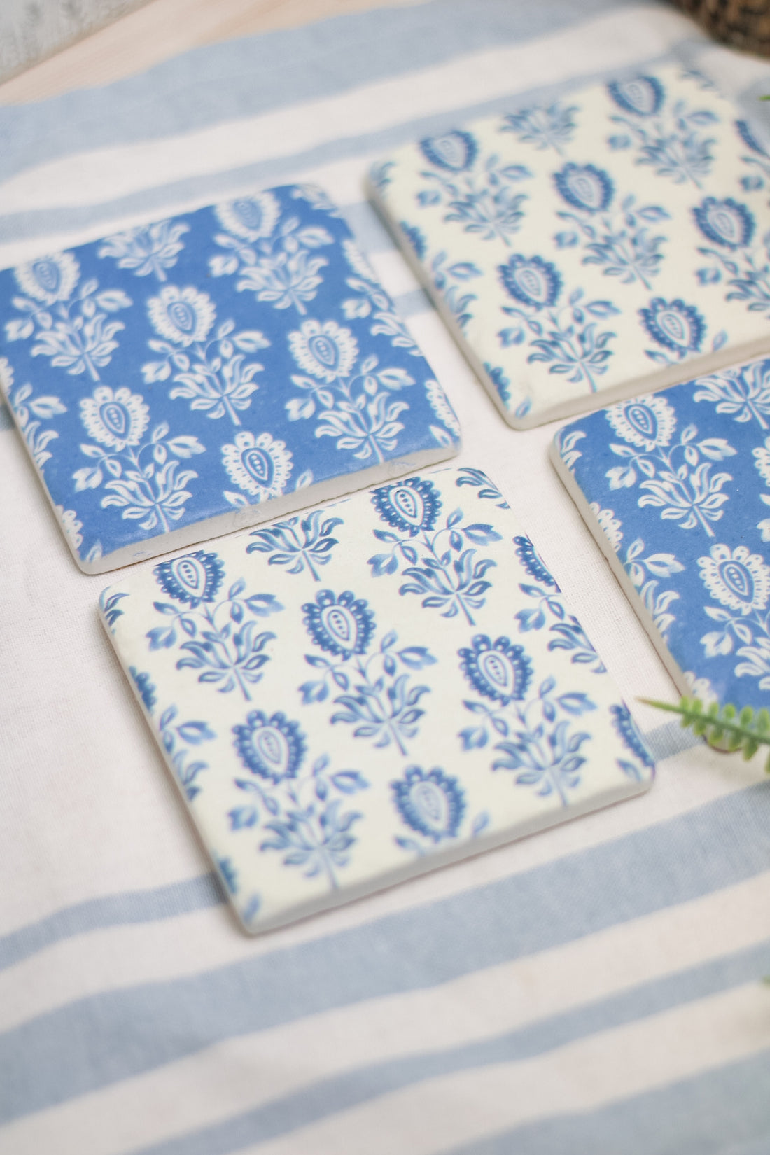 Blue Victoriana Coasters | Set of 4