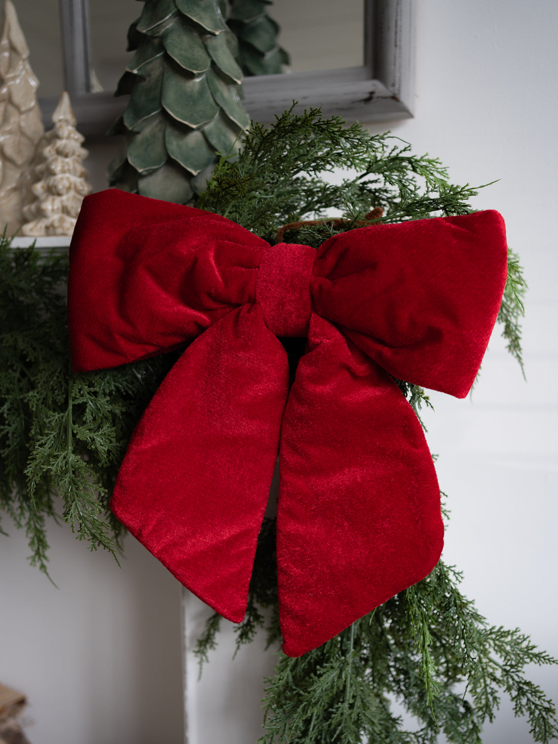 Crimson Christmas Bow Decoration