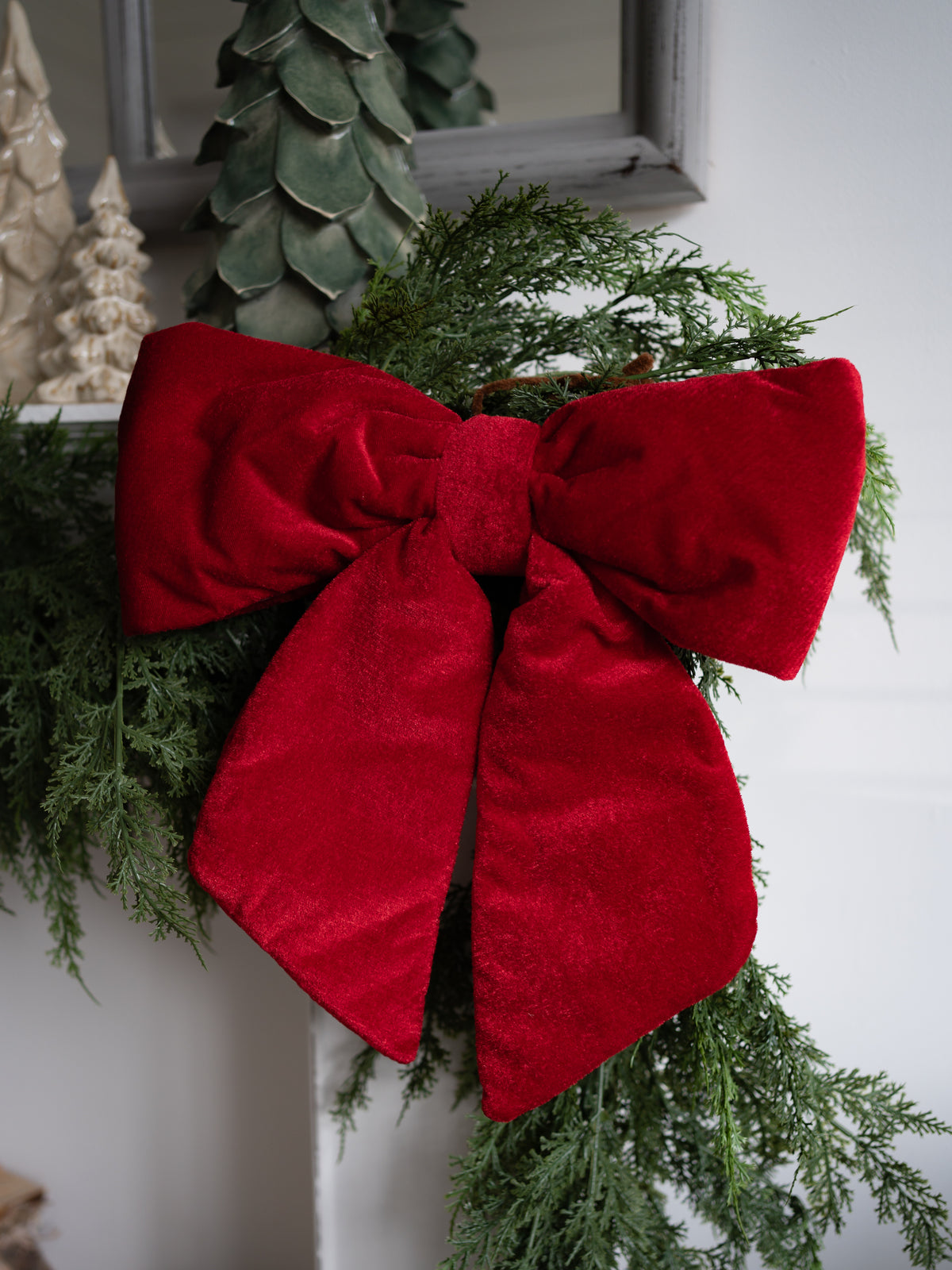 Crimson Christmas Bow Decoration