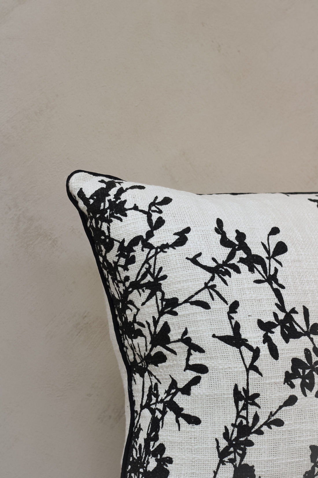 Monochrome Floral Cushion