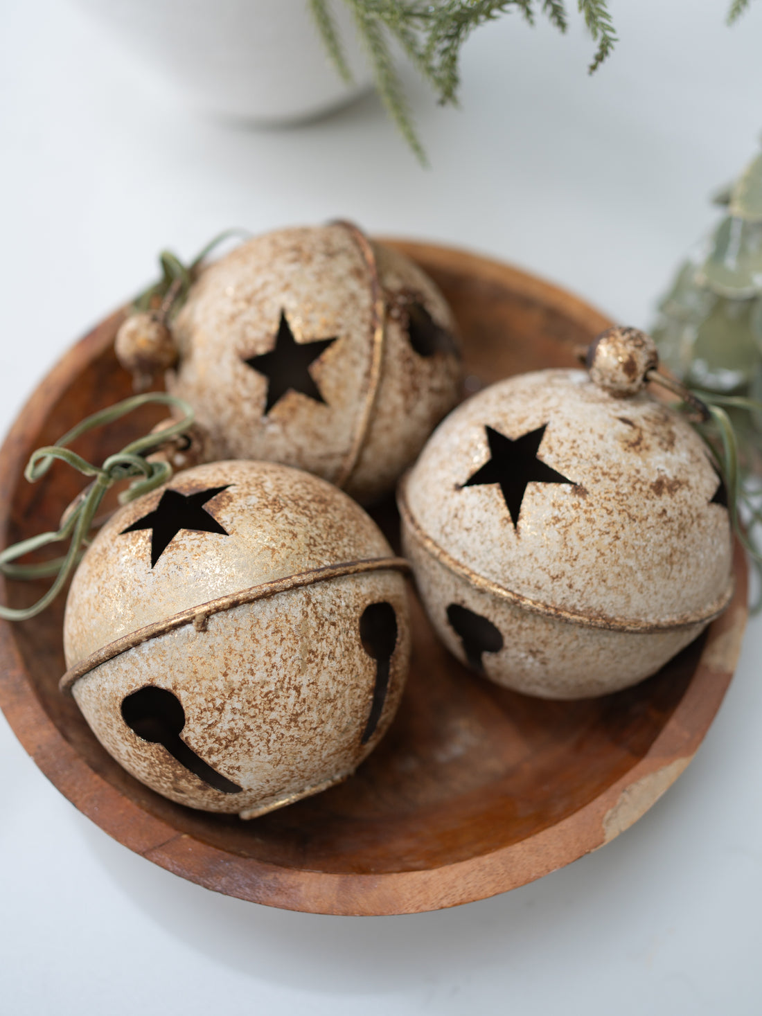 Golden Bell with Stars Decoration