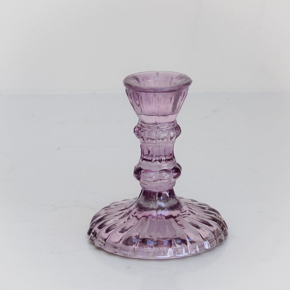 Heather Meadow Glass Candlestick