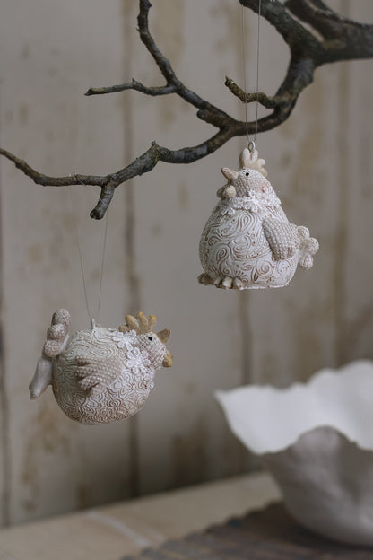 Rustic Decorative Chicken Hangers | Set of 2