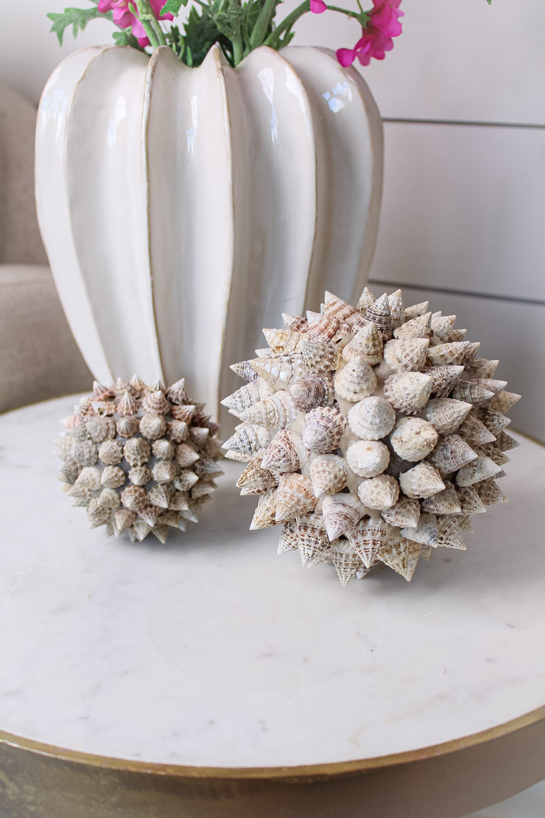 Pike Shell Ball Decorative Sculpture