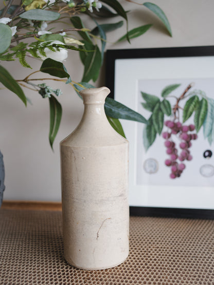 Vintage Tall Cream Ink Pourer Bottle - Style 1