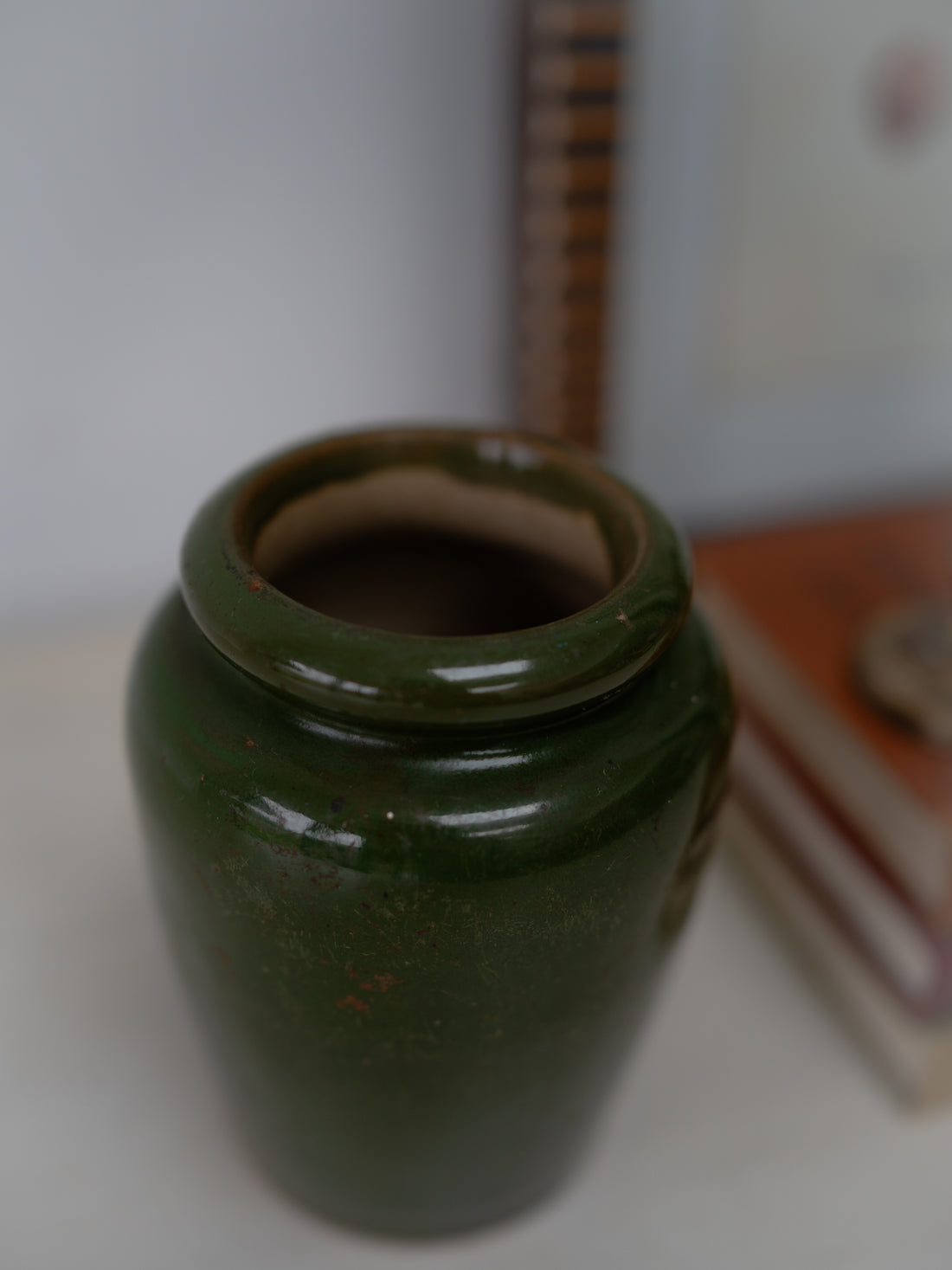 Vintage Small Green Pot