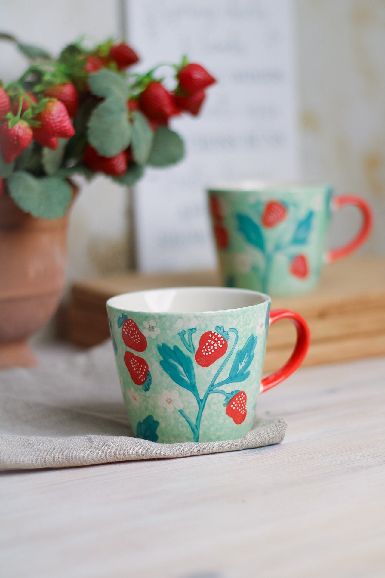 Strawberry Fields Stoneware Mug