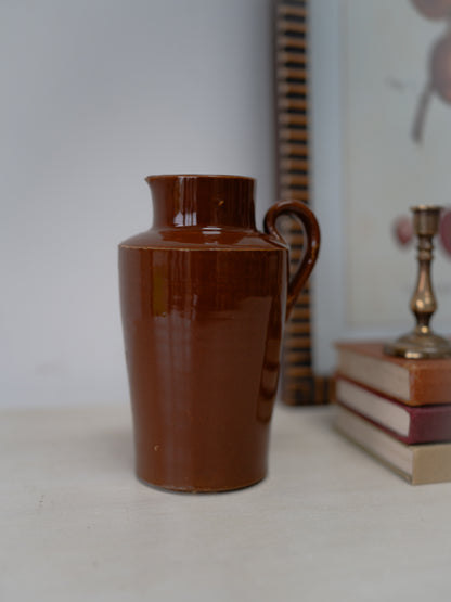 Vintage Tall Brown Jug