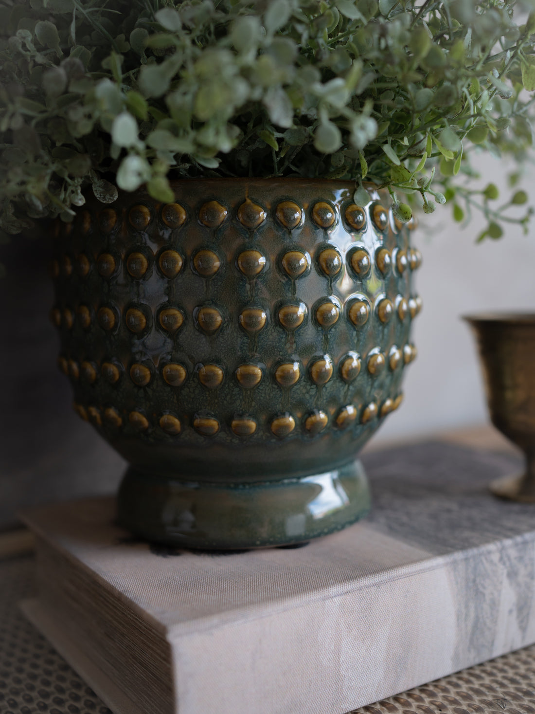 Vert Reactive Glazed Planter